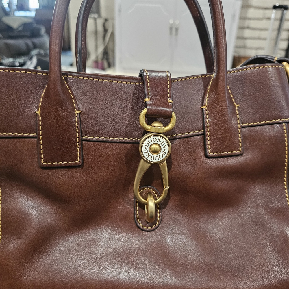Dooney & Bourke Rich Brown Leather Satchel